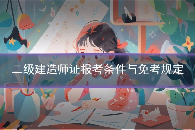 二级建造师证报考条件与免考规定