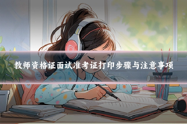 教师资格证面试准考证打印步骤与注意事项