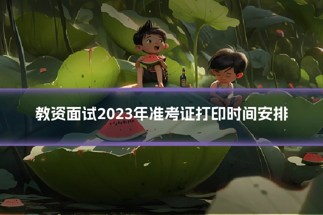 教资面试2023年准考证打印时间安排