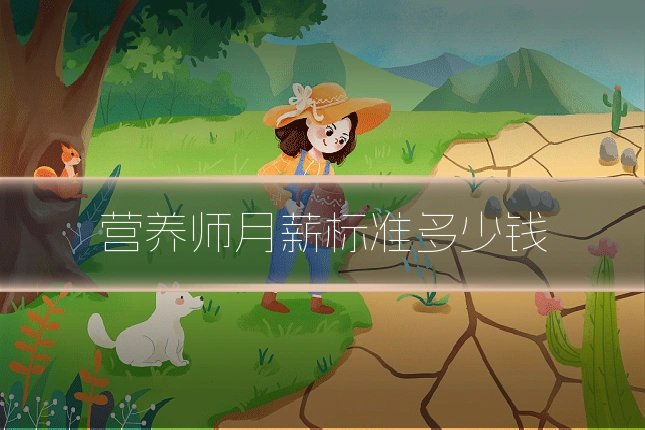 营养师月薪标准多少钱