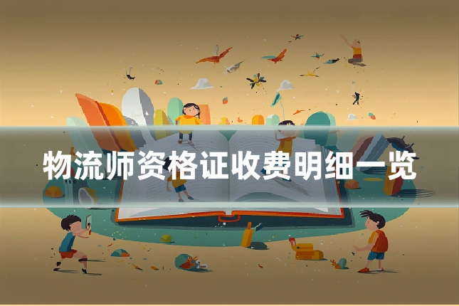 物流师资格证收费明细一览