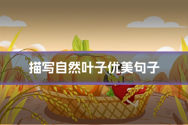 描写自然叶子优美句子