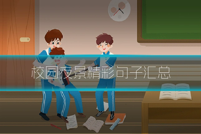 校园夜景精彩句子汇总