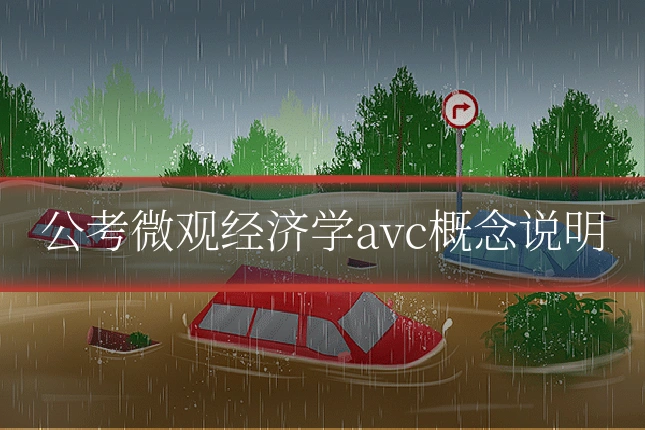 公考微观经济学avc概念说明