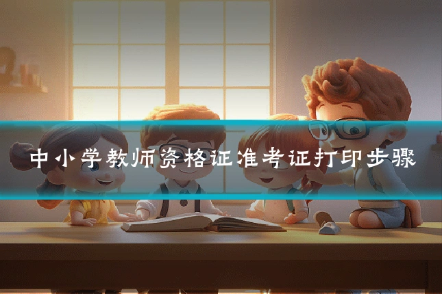 中小学教师资格证准考证打印步骤