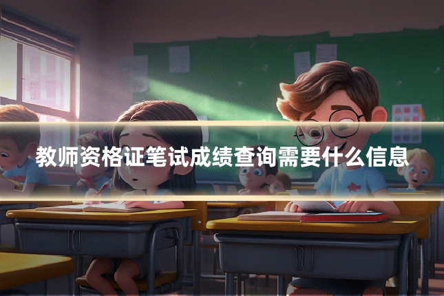 教师资格证笔试成绩查询需要什么信息