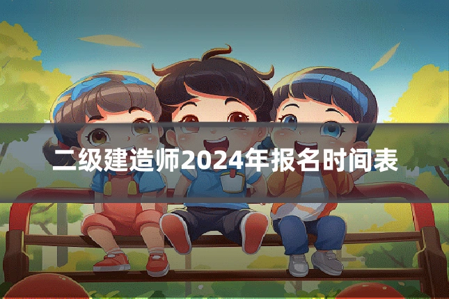 二级建造师2024年报名时间表