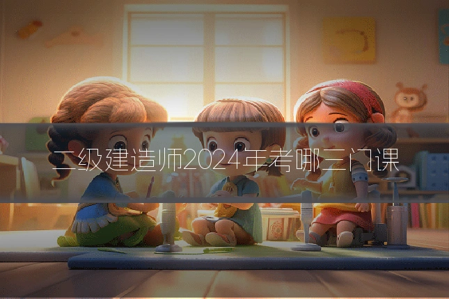 二级建造师2024年考哪三门课