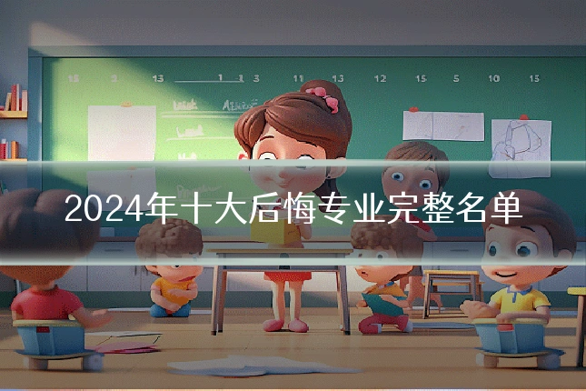 2024年十大后悔专业完整名单