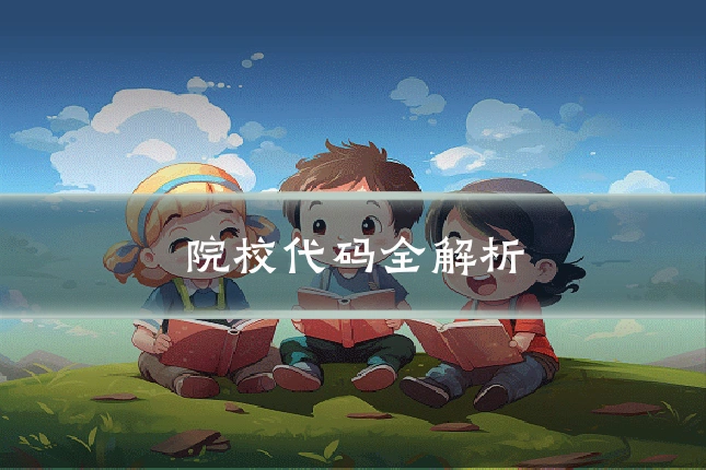 院校代码全解析