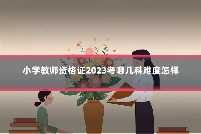 小学教师资格证2023考哪几科难度怎样