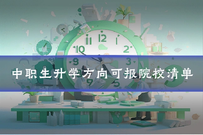 中职生升学方向可报院校清单