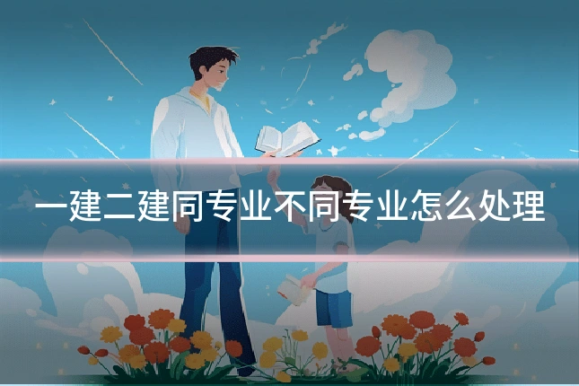 一建二建同专业不同专业怎么处理