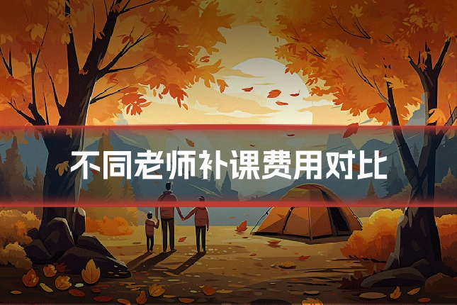 不同老师补课费用对比