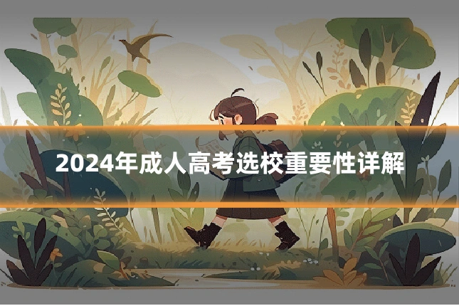 2024年成人高考选校重要性详解