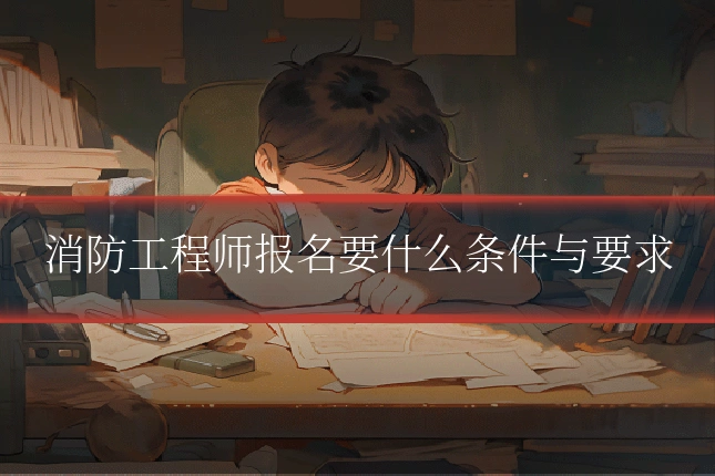 消防工程师报名要什么条件与要求