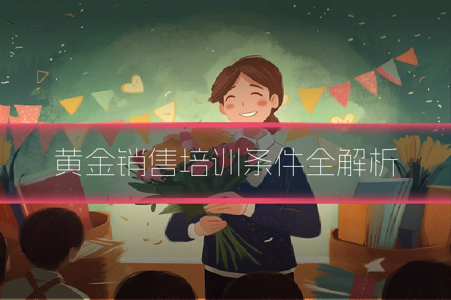 黄金销售培训条件全解析