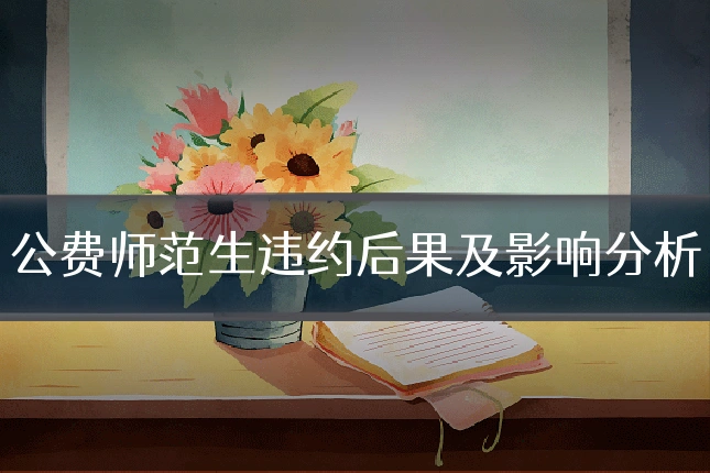 公费师范生违约后果及影响分析