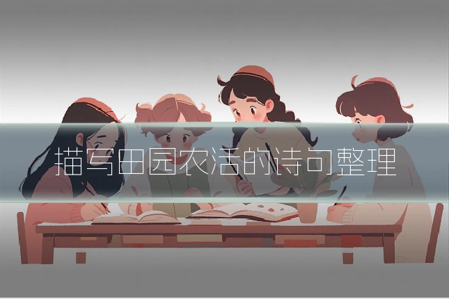 描写田园农活的诗句整理