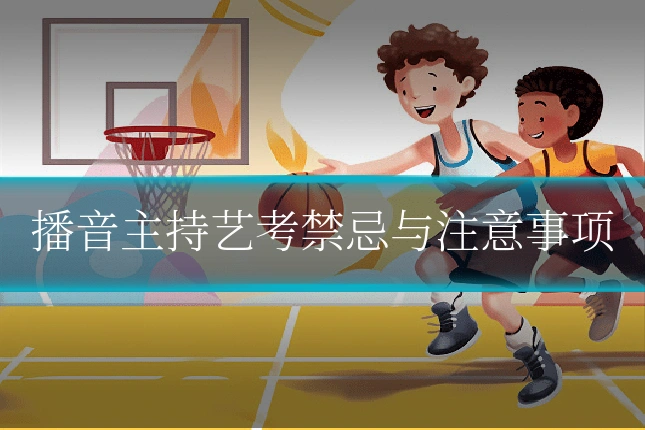 播音主持艺考禁忌与注意事项