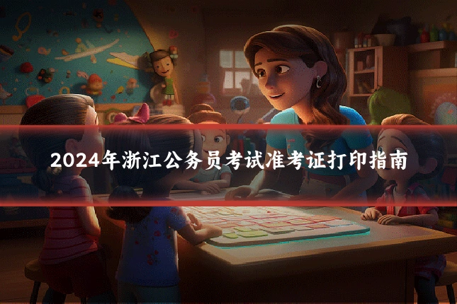 2024年浙江公务员考试准考证打印指南