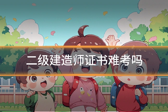 二级建造师证书难考吗