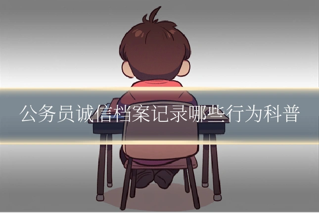 公务员诚信档案记录哪些行为科普