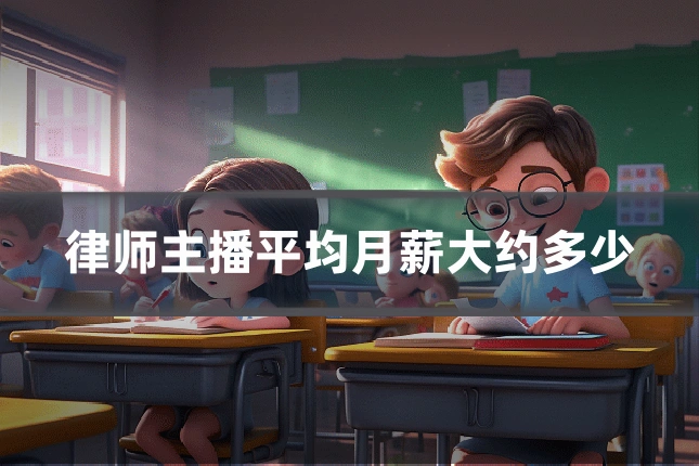 律师主播平均月薪大约多少