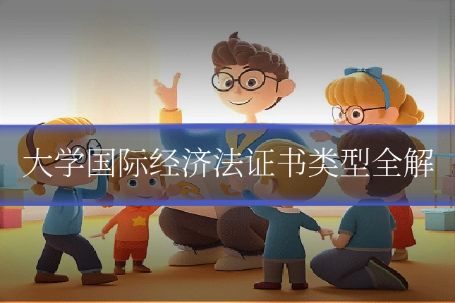 大学国际经济法证书类型全解
