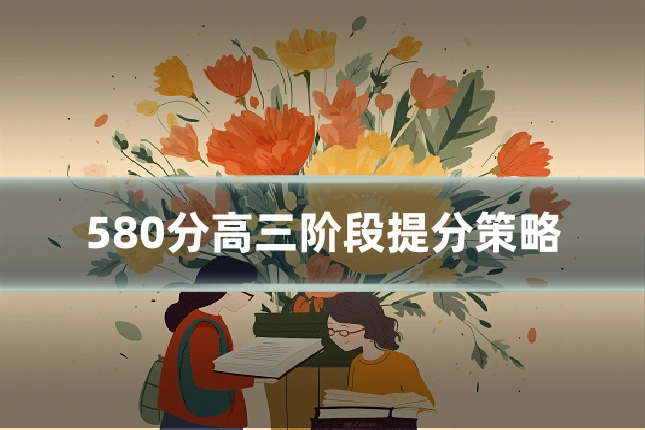580分高三阶段提分策略