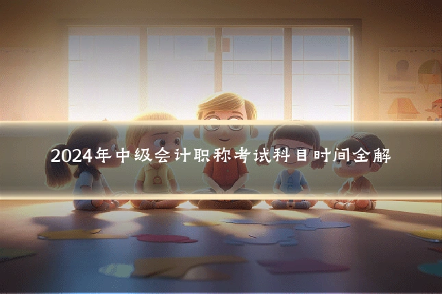 2024年中级会计职称考试科目时间全解