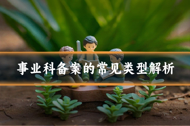 事业科备案的常见类型解析