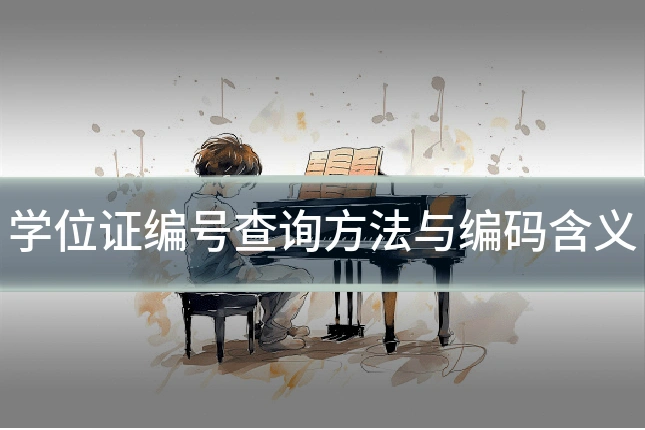 学位证编号查询方法与编码含义