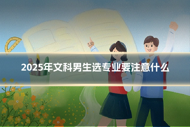 2025年文科男生选专业要注意什么