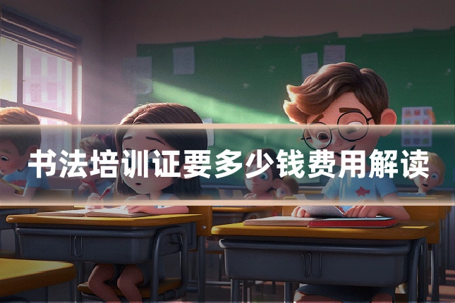 书法培训证要多少钱费用解读