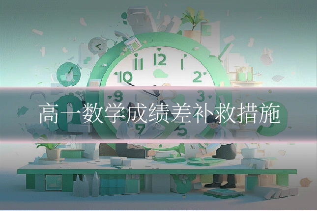 高一数学成绩差补救措施