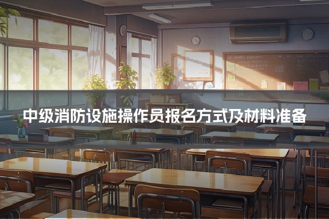 中级消防设施操作员报名方式及材料准备