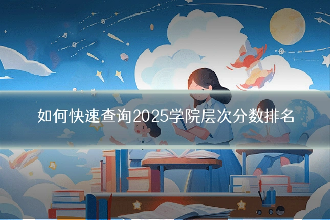 如何快速查询2025学院层次分数排名