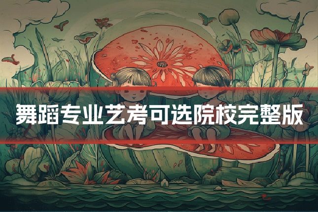 舞蹈专业艺考可选院校完整版