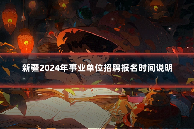 新疆2024年事业单位招聘报名时间说明