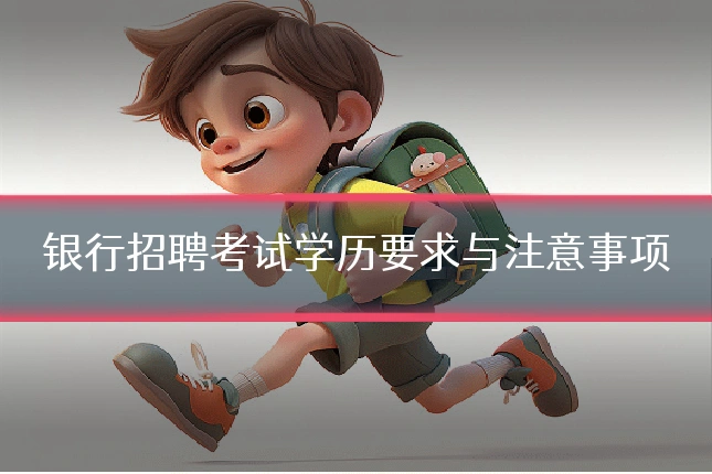 银行招聘考试学历要求与注意事项