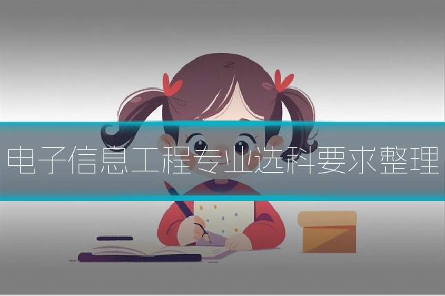 电子信息工程专业选科要求整理
