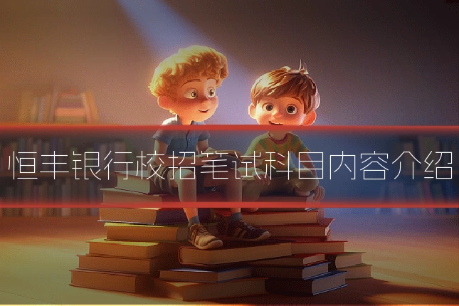 恒丰银行校招笔试科目内容介绍