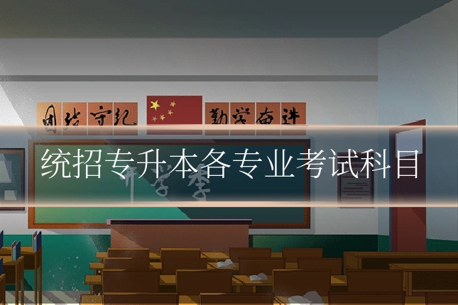 统招专升本各专业考试科目