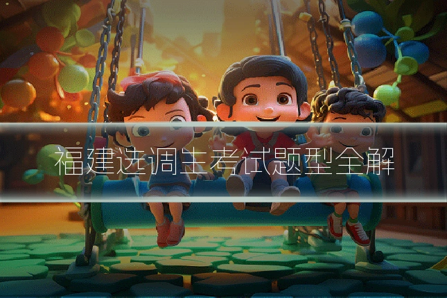 福建选调生考试题型全解