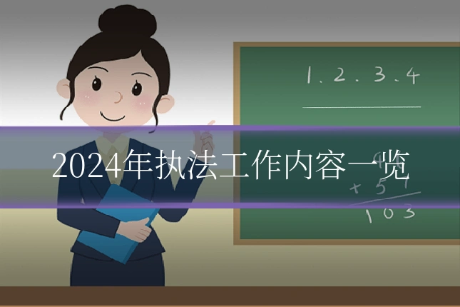 2024年执法工作内容一览