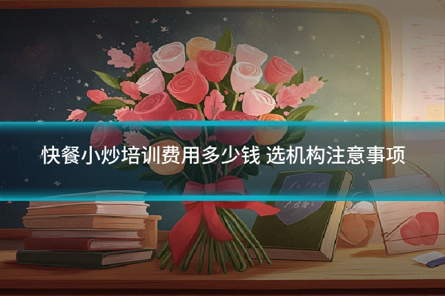 快餐小炒培训费用多少钱 选机构注意事项