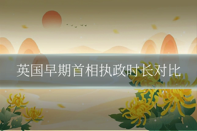 英国早期首相执政时长对比
