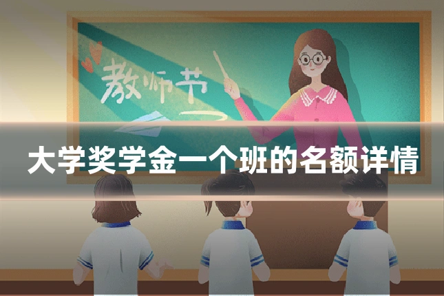 大学奖学金一个班的名额详情