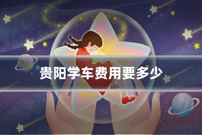 贵阳学车费用要多少